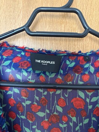 Vestido floral The Kooples azul y rojo