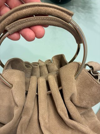 Bolso Zara Piel Ante Beige