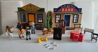 Playmobil 4398 Banco y Sheriff