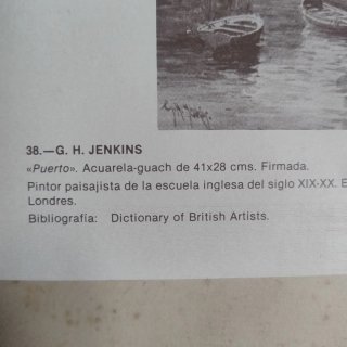 Pintura antigua marina acuarela oleo lienzo