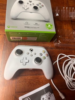 Mando Xbox PowerA Cable Blanco