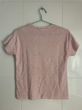 Camiseta Zara Rayas Rojas y Blancas