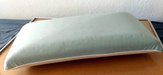 Almohada ergonómica azul/blanco