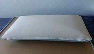 Almohada ergonómica azul/blanco