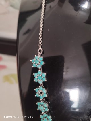 Conjunto collar y pendientes turquesa y plata