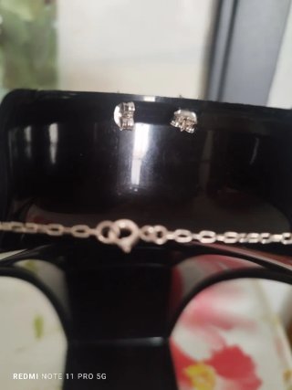 Conjunto collar y pendientes turquesa y plata