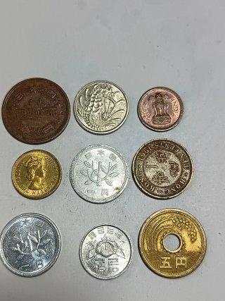 Lote 10 monedas Asia