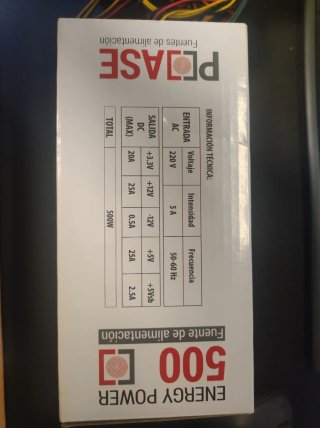 Fuente de Alimentación PCCASE ATX 500W