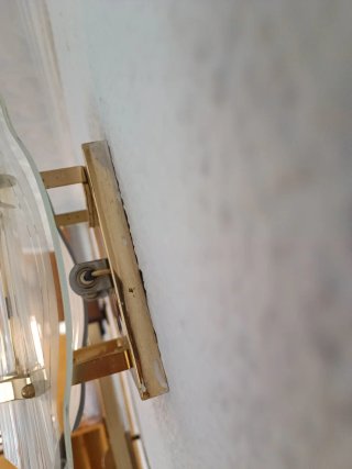 Lámpara de pared antigua cristal y metal