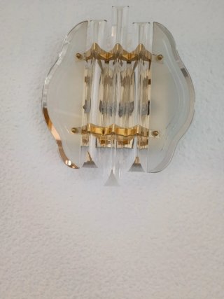 Lámpara de pared antigua cristal y metal