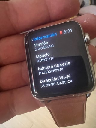 Apple Watch Série 0 Couro Castanho/Prateado