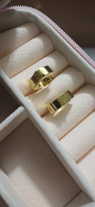 Pendientes acero dorado osito