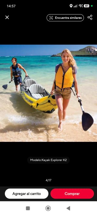 Kayak hinchable Explorer 2 personas