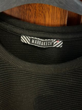 Jersey MARRAKESH manga larga hombre negro (S o M)