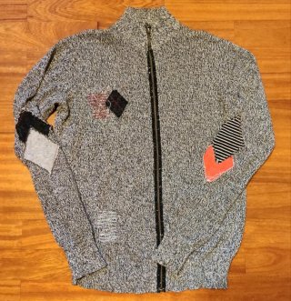 Chaqueta Adolfo Domínguez Patchwork Gris Línea "U"