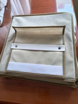 Estantería de tela colgante beige