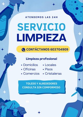 Ofrezco Servicio de Limpieza por horas en Toledo