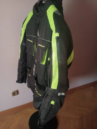Chaqueta Moto Motoskin Negra y Verde