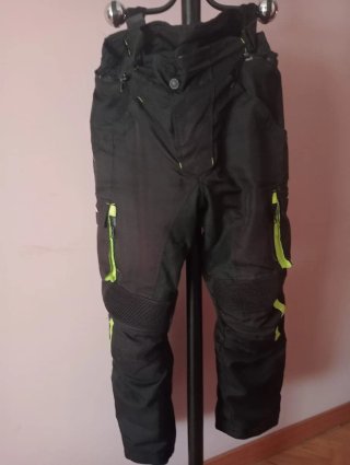 Chaqueta Moto Motoskin Negra y Verde