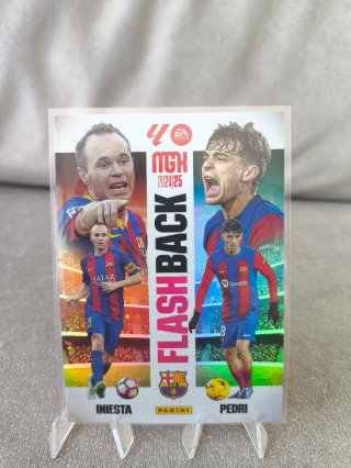 Cromo Fútbol Flashback Iniesta Pedri Panini