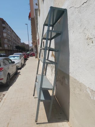 Estantería metálica gris 5 baldas