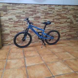 Bicicleta Montaña Azul Doble Suspensión