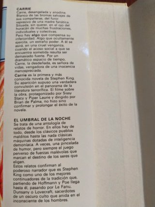 Stephen King - Carrie + El umbral de la noche