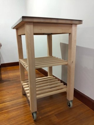 Mesa auxiliar de madera para cocina