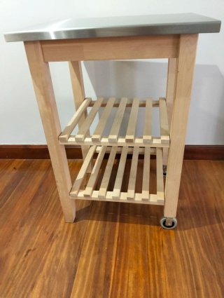 Mesa auxiliar de madera para cocina