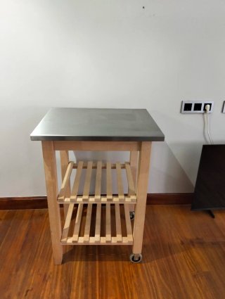 Mesa auxiliar de madera para cocina