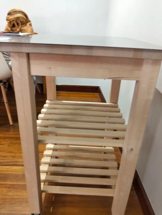 Mesa auxiliar de madera para cocina