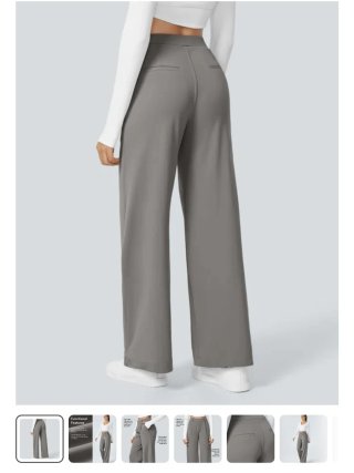 Pantalón de traje negro de pinza