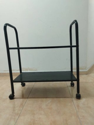 Carro auxiliar 2 estantes con ruedas