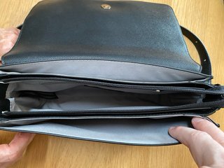 Borsetta Samsonite nera sintetica poliuretano