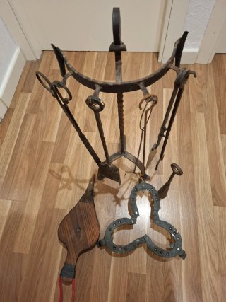 Set 9 Accesorios Chimenea Metal y Madera