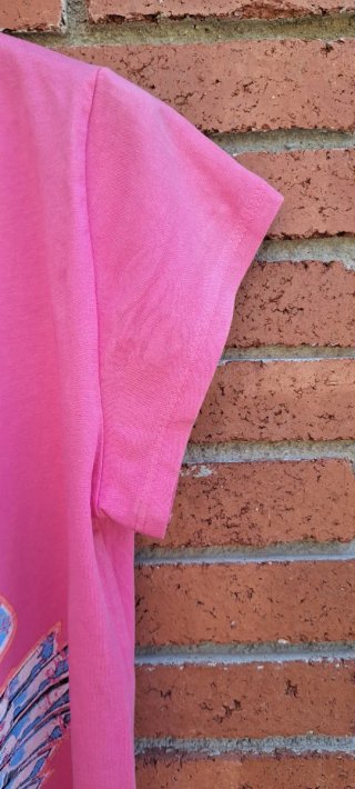 Camiseta rosa con águila Vintage
