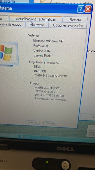 Dell Latitude D520 con Puerto Serie y XP