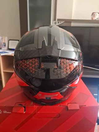 Casco LS2 FF910 Advant II Modular Negro/Rojo 2XL