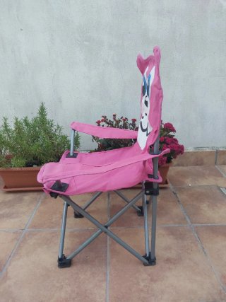 Silla Plegable Infantil Rosa Oso