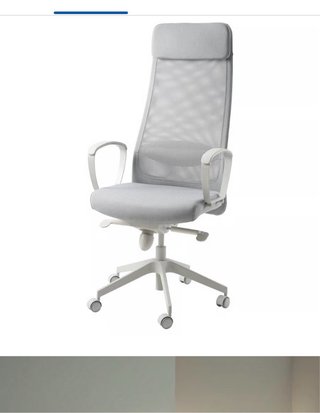 Silla de escritorio Markus Ikea gris/blanca