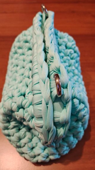 Pochette uncinetto color verde acqua