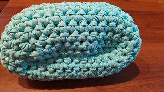 Pochette uncinetto color verde acqua