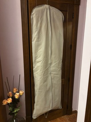 Vestido de novia largo lentejuelas.