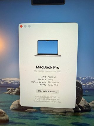 MacBook Pro 14” M3 8-Core CPU 16GB RAM 1TB SSD