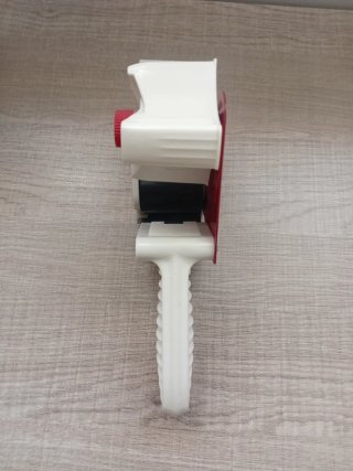 Dispensador cinta embalaje rojo y blanco