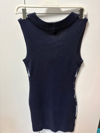 Vestido H&M rombos azul y blanco Talla S