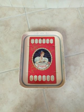 Vassoio Coca Cola Latta Vintage Calendario 1900