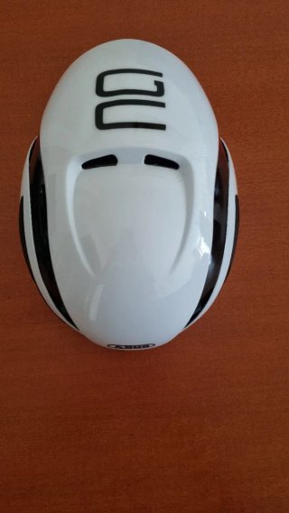 Casco Ciclismo Abus GameChanger Blanco y rojo.
