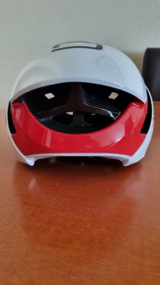 Casco Ciclismo Abus GameChanger Blanco y rojo.