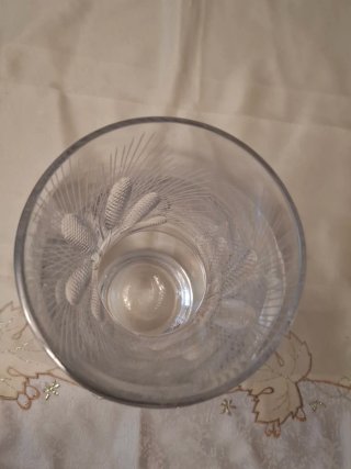 Vaso cristallo vintage decorato